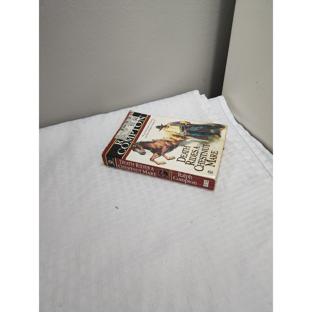 Death Rides a Chestnut Mare Ralph Compton Western Paperback Book Signet - Picture 2 of 4